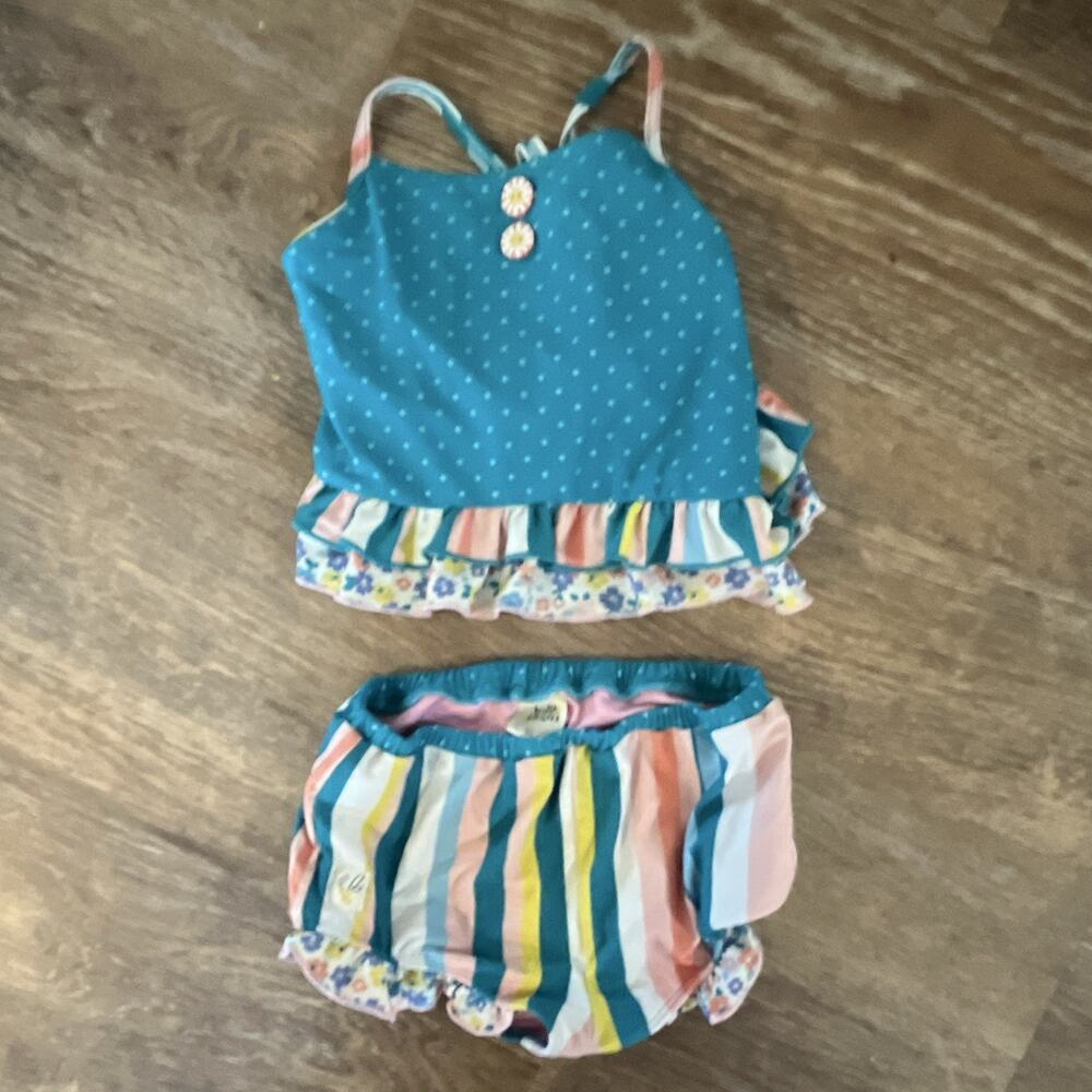 Wild Flowers Size 10 Girls Swimsuit 2 Piece